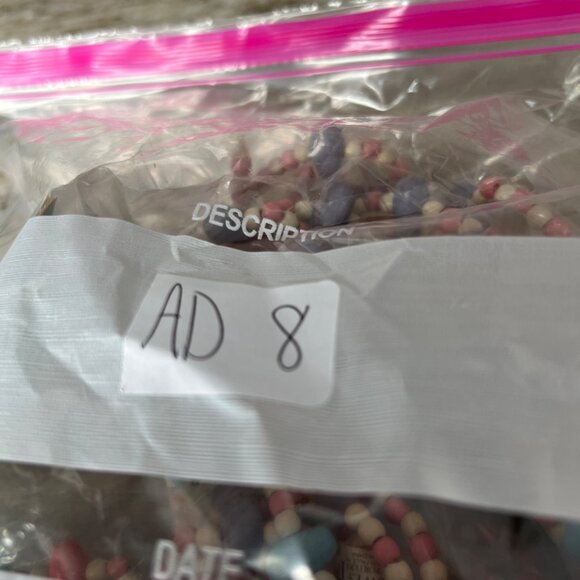 Vintage NOS Wooden Egg & Bead Garland 48" Long   Hanging Bunny Easter Spring - Picture 11 of 11